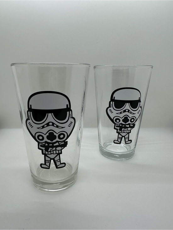 Other - Clear Pint Glass with Stormtrooper Graphic